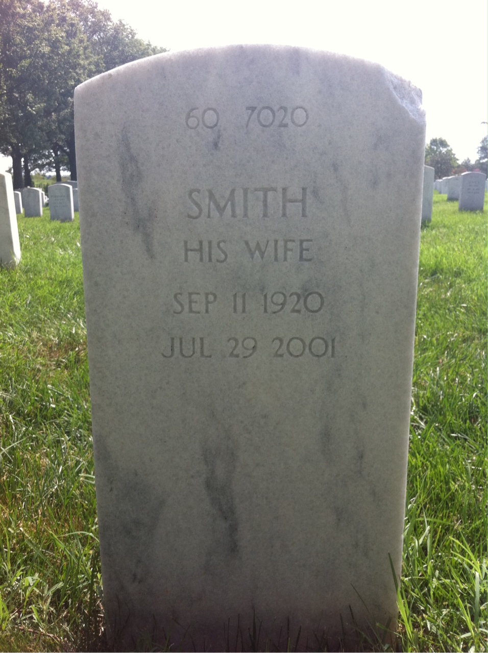 Back of headstone — William Vernon Neely
