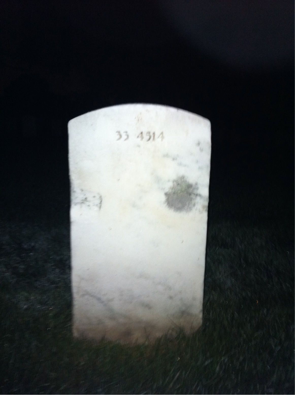Back of headstone — Clifford Moody