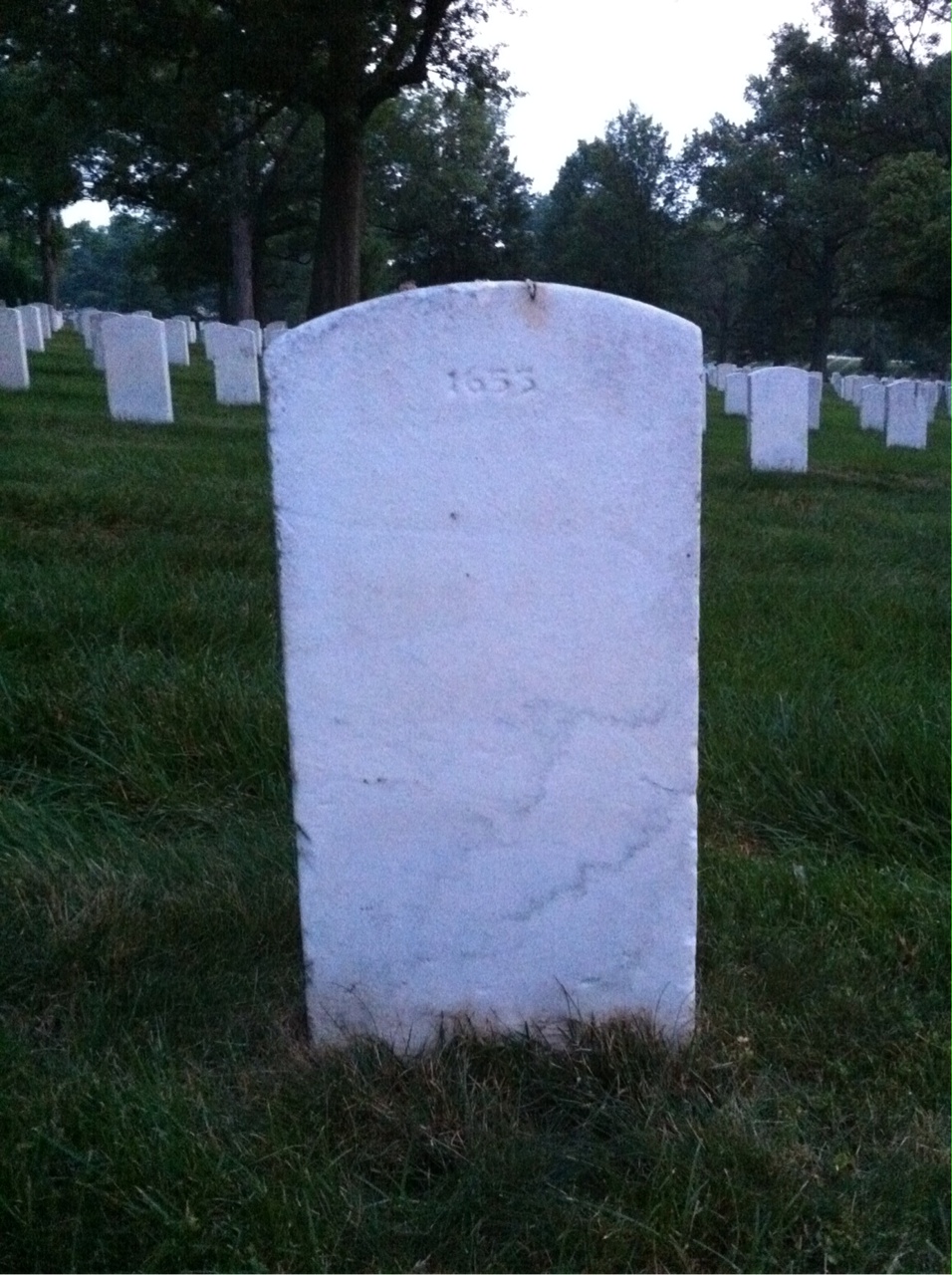 Back of headstone — Embliss Melvin