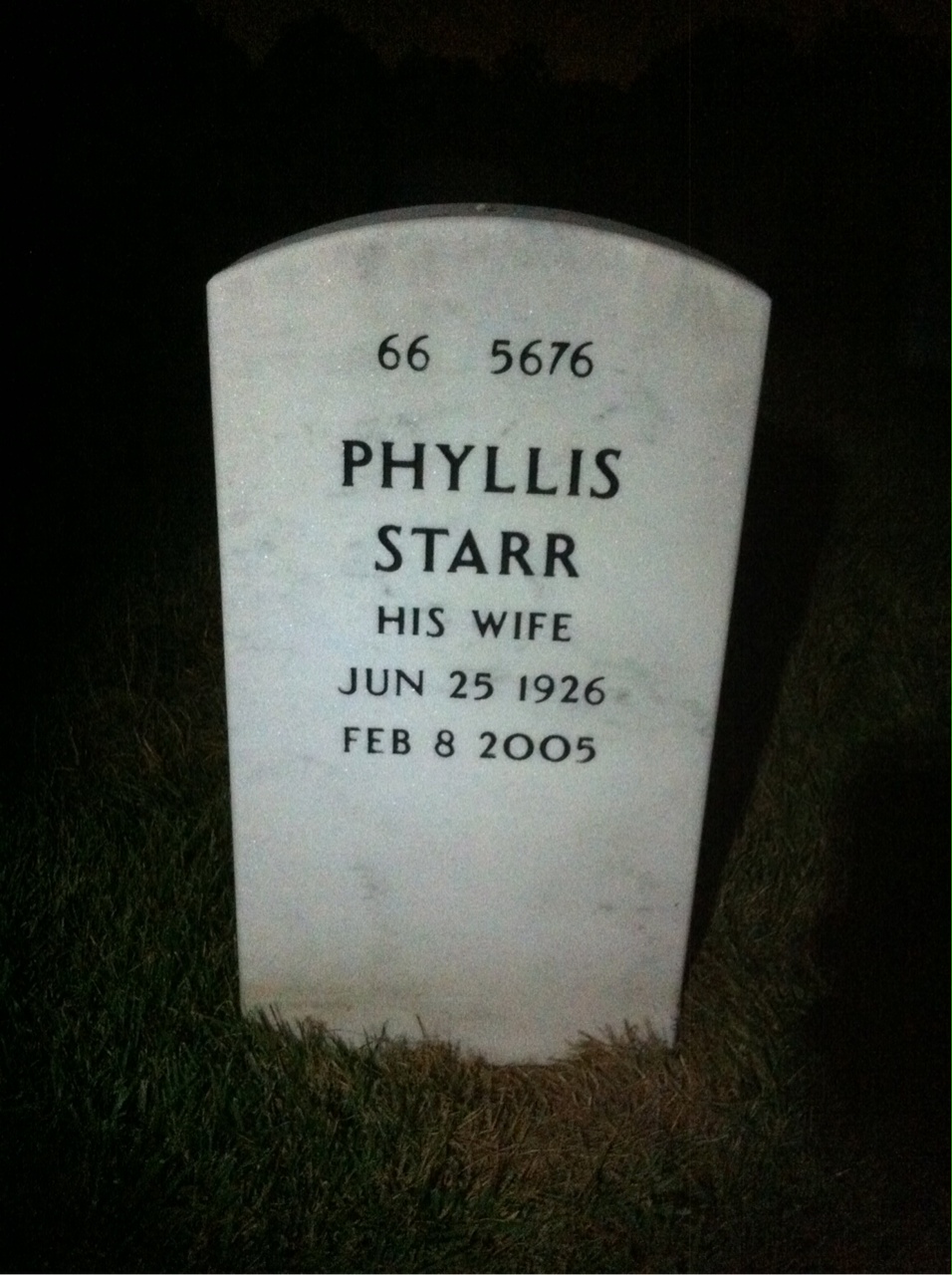 Back of headstone — Arnold Overturf