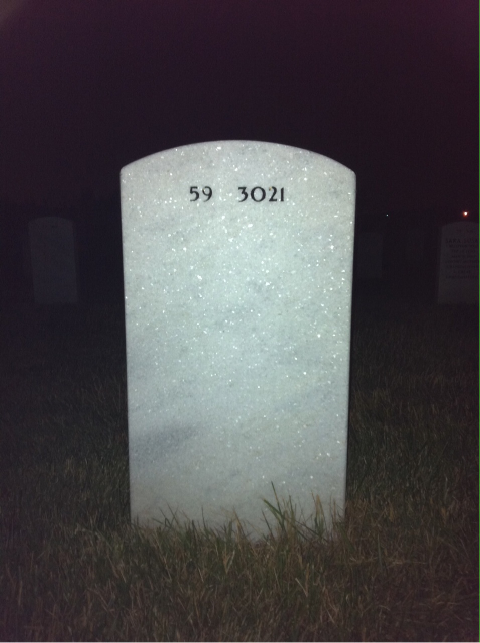 Back of headstone — James Byrd