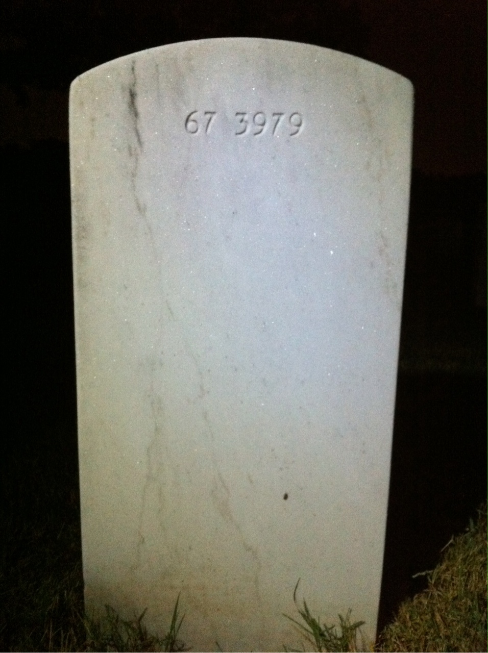 Back of headstone — George Monahan