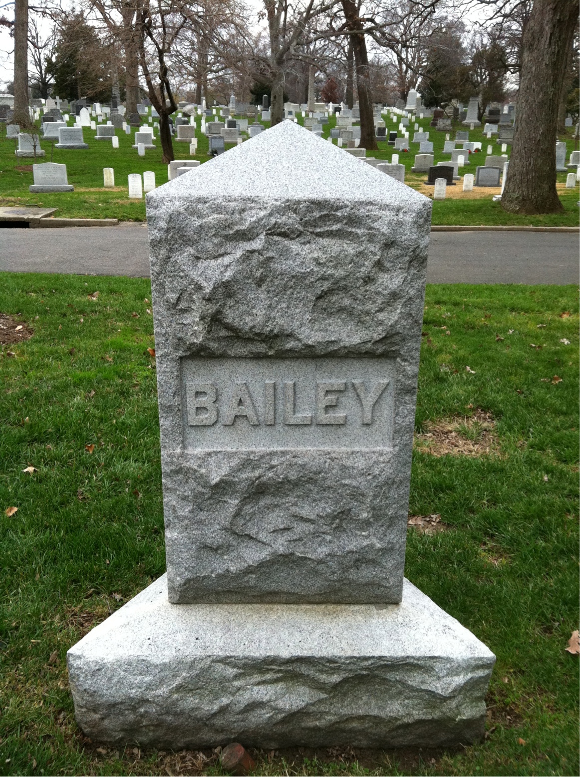 Back of headstone — Clarence Bailey