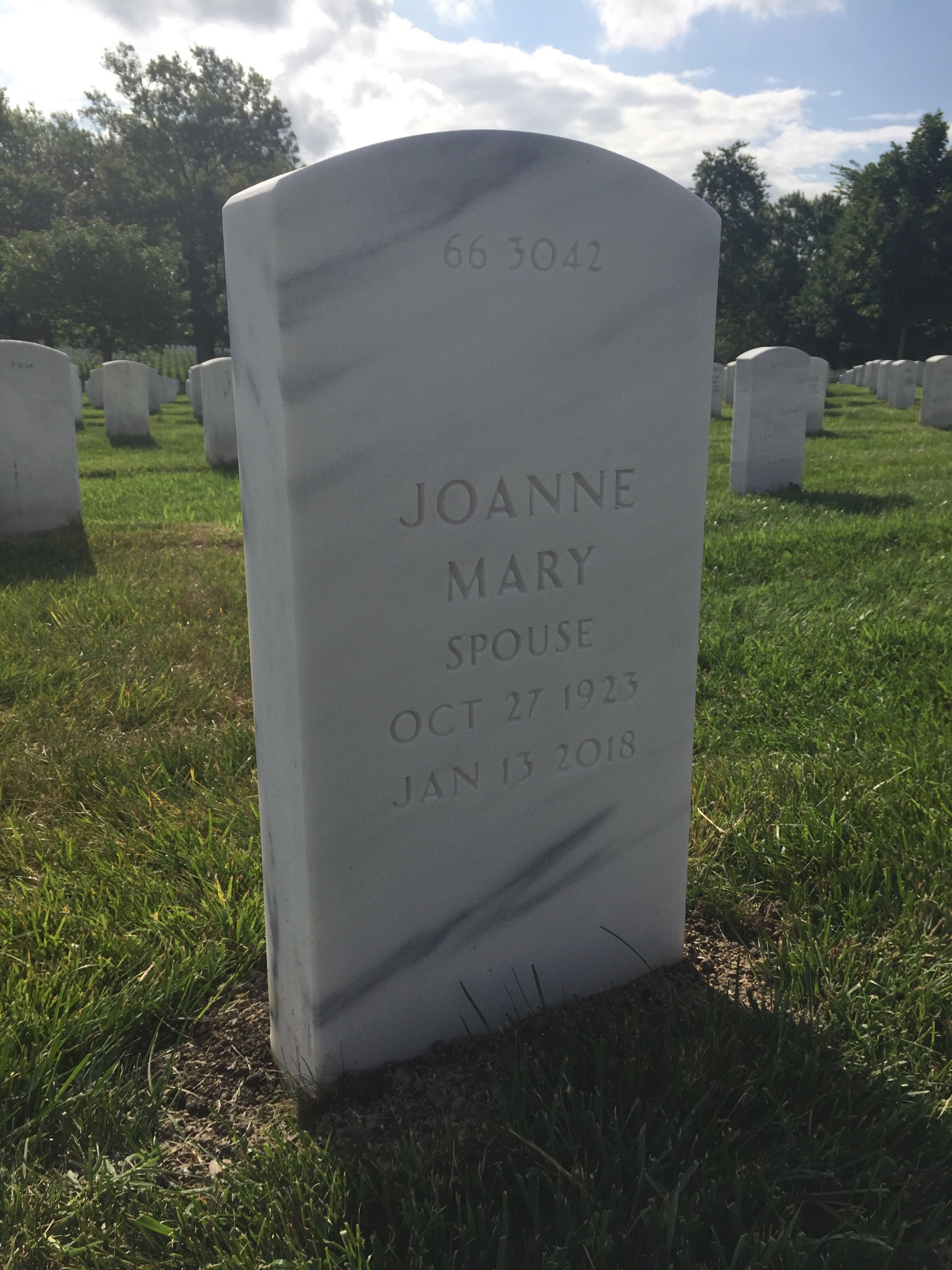 Back of headstone — Lloyd Smith