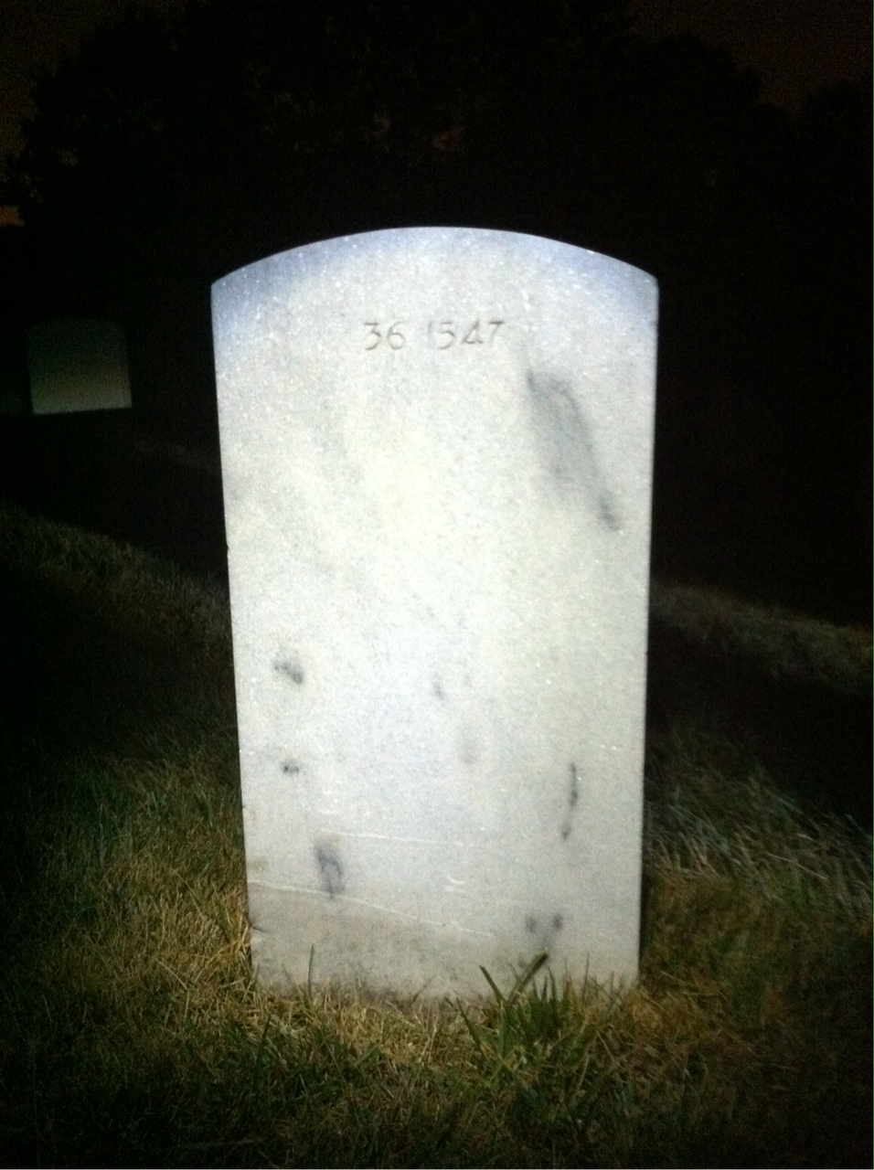 Back of headstone — William Bernard Christopher