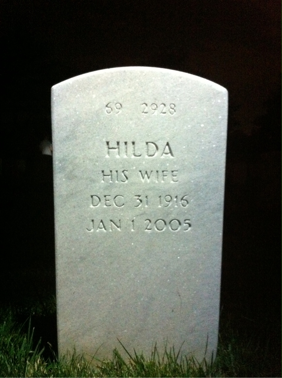 Back of headstone — James Thompson