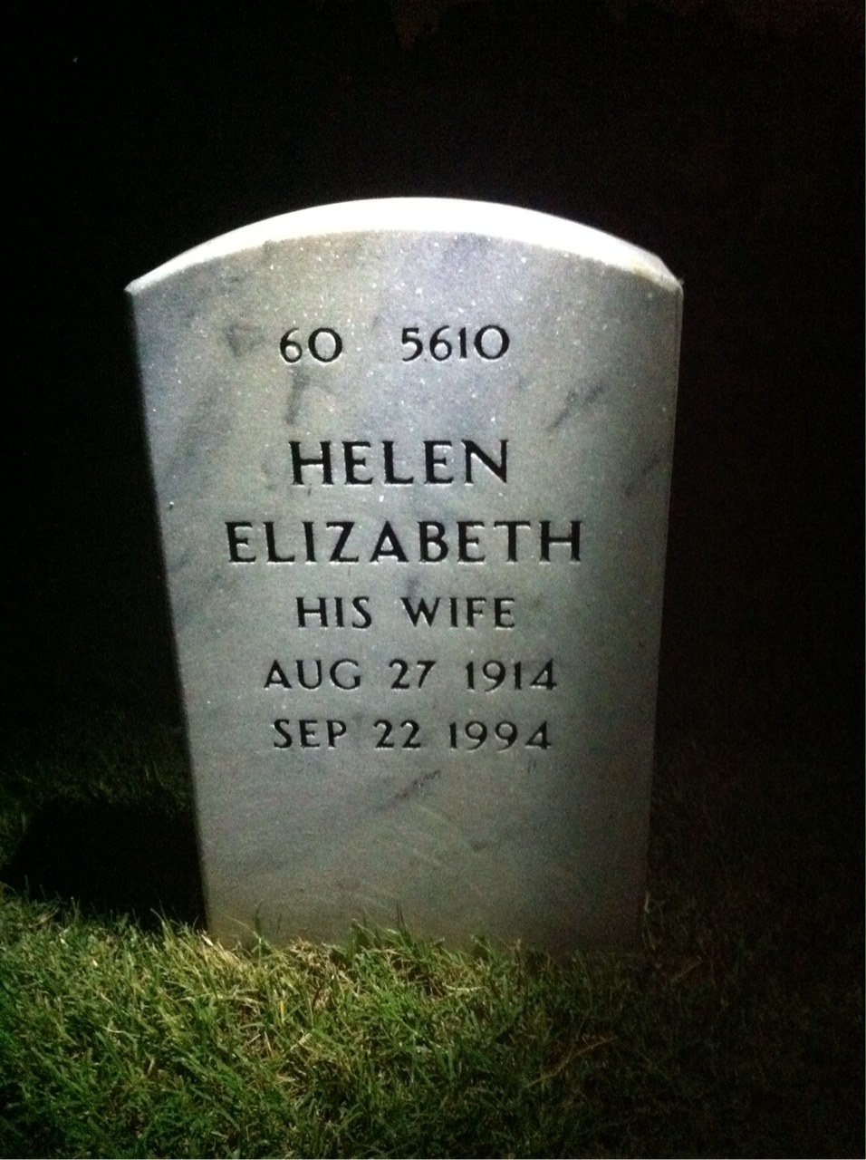 Back of headstone — Robert Mccarthy