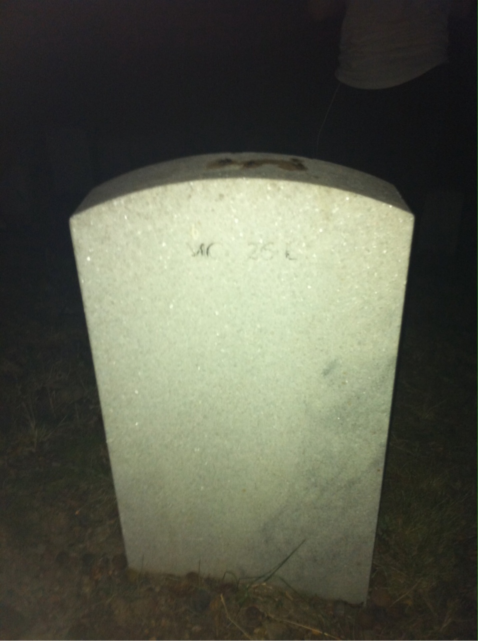 Back of headstone — Andrew Muns