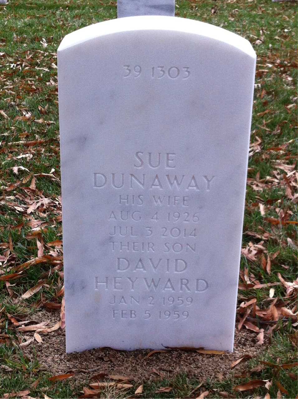 Back of headstone — Gerald Jones
