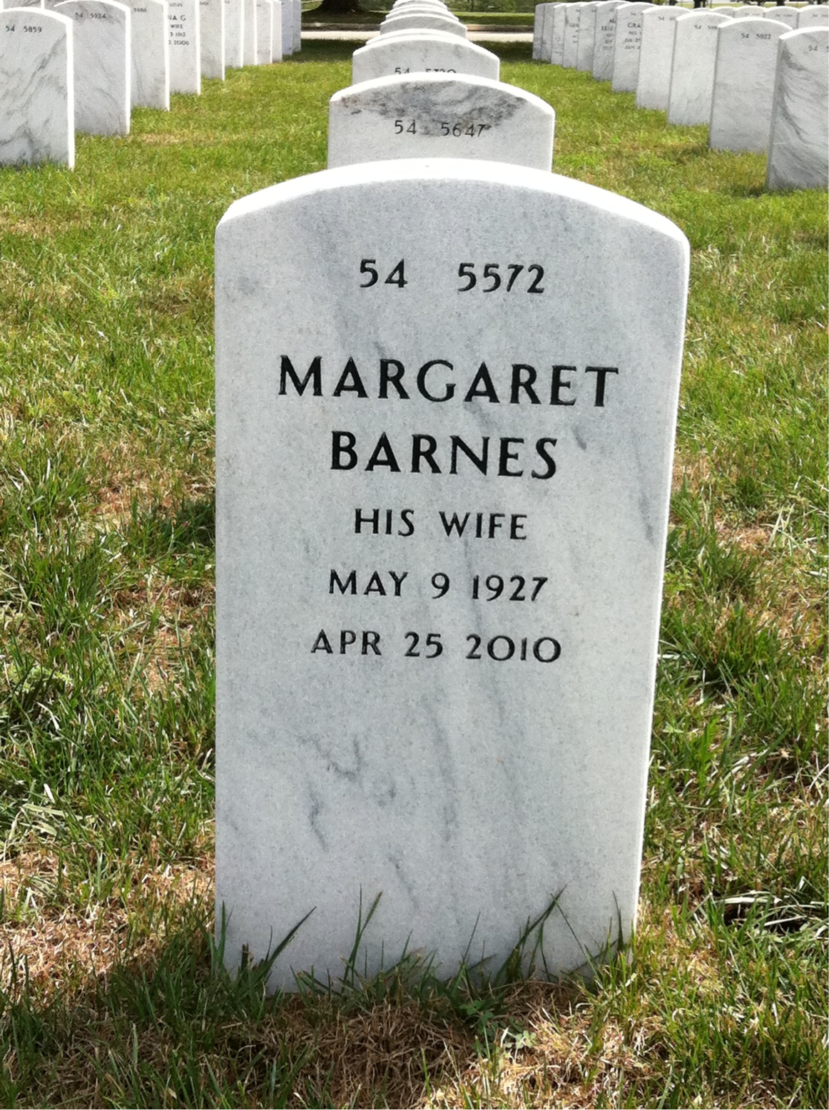 Back of headstone — John Thomas