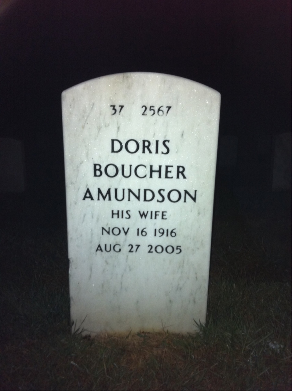 Back of headstone — Henry Boucher