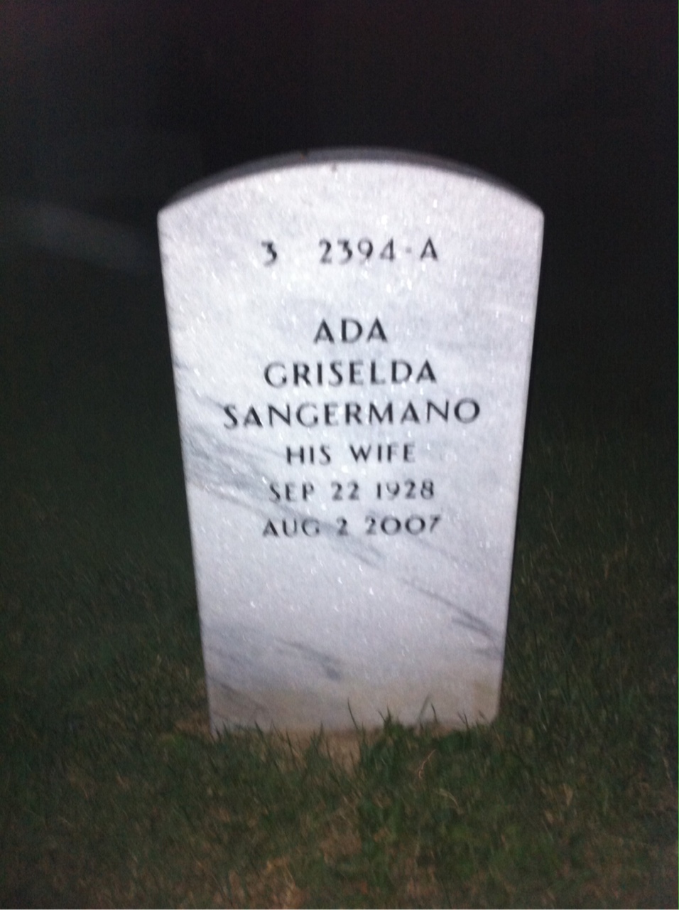 Back of headstone — Walter Clarke