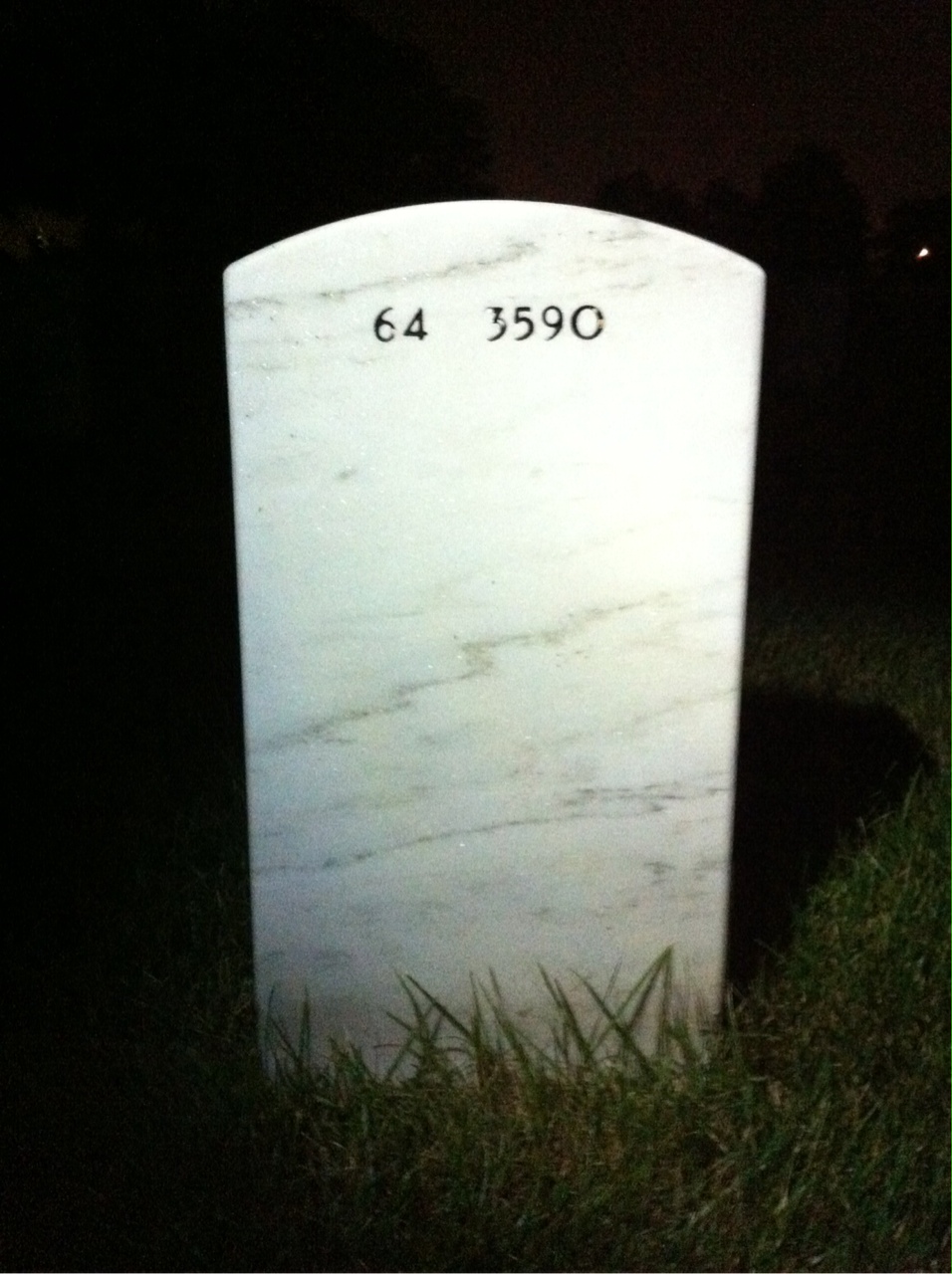 Back of headstone — Arthur Limpantsis
