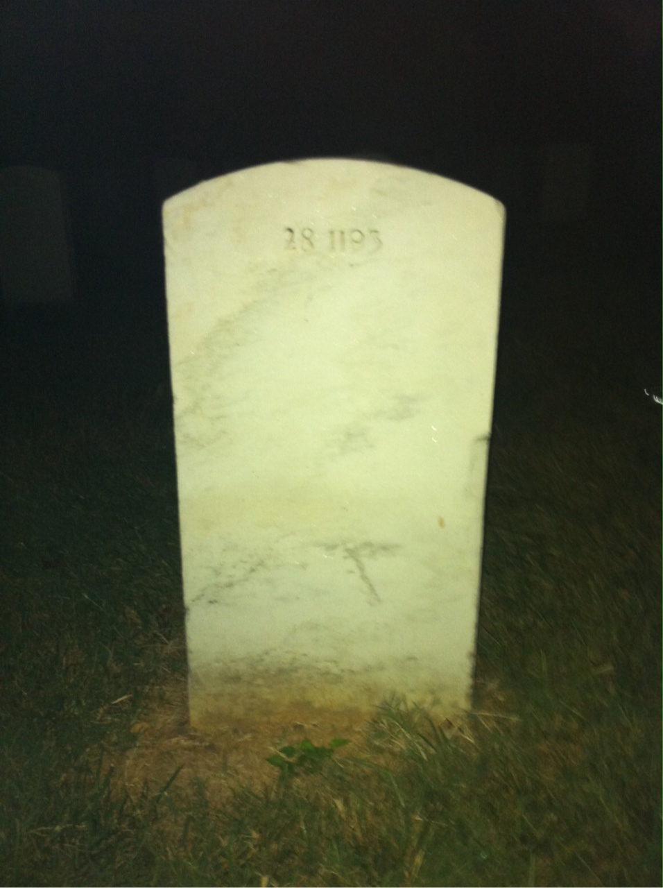 Back of headstone — James Miffleton