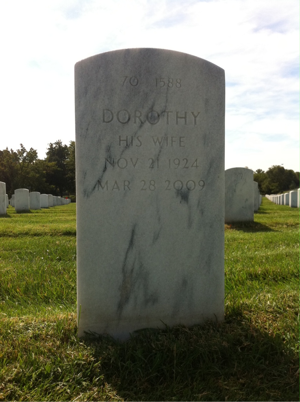 Back of headstone — Harry Rose