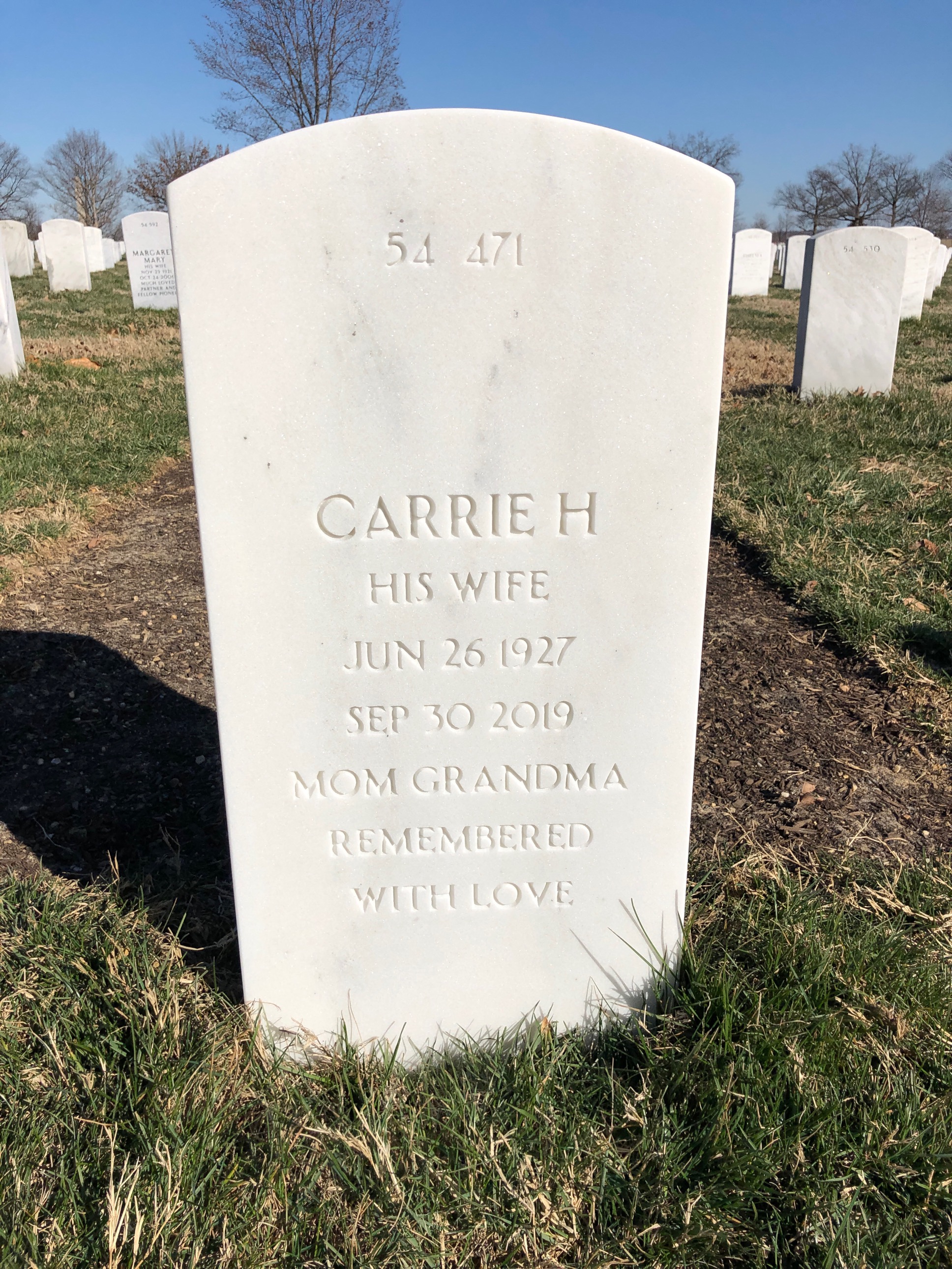 Back of headstone — Alfred Pulley