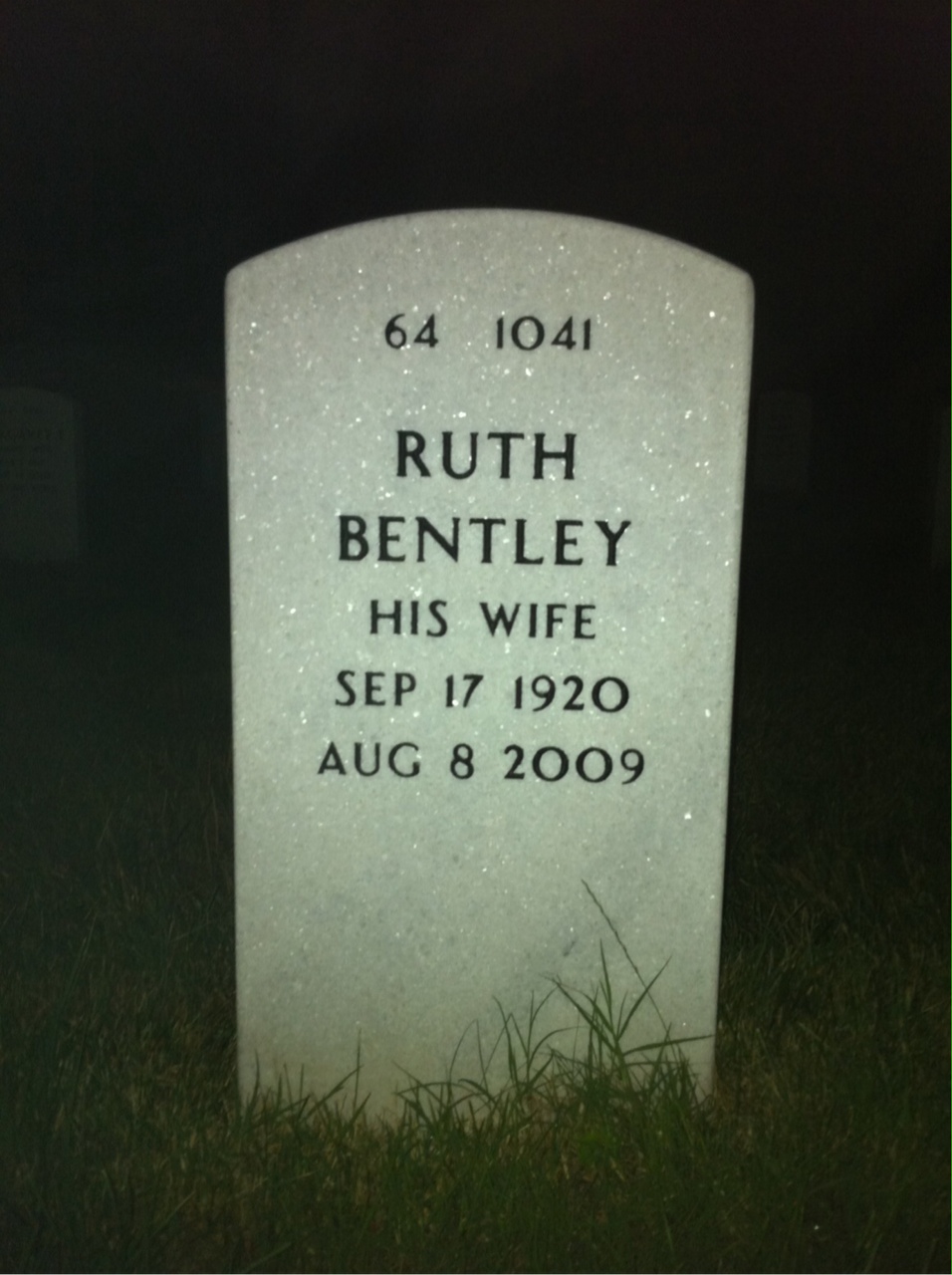 Back of headstone — Harry Malson