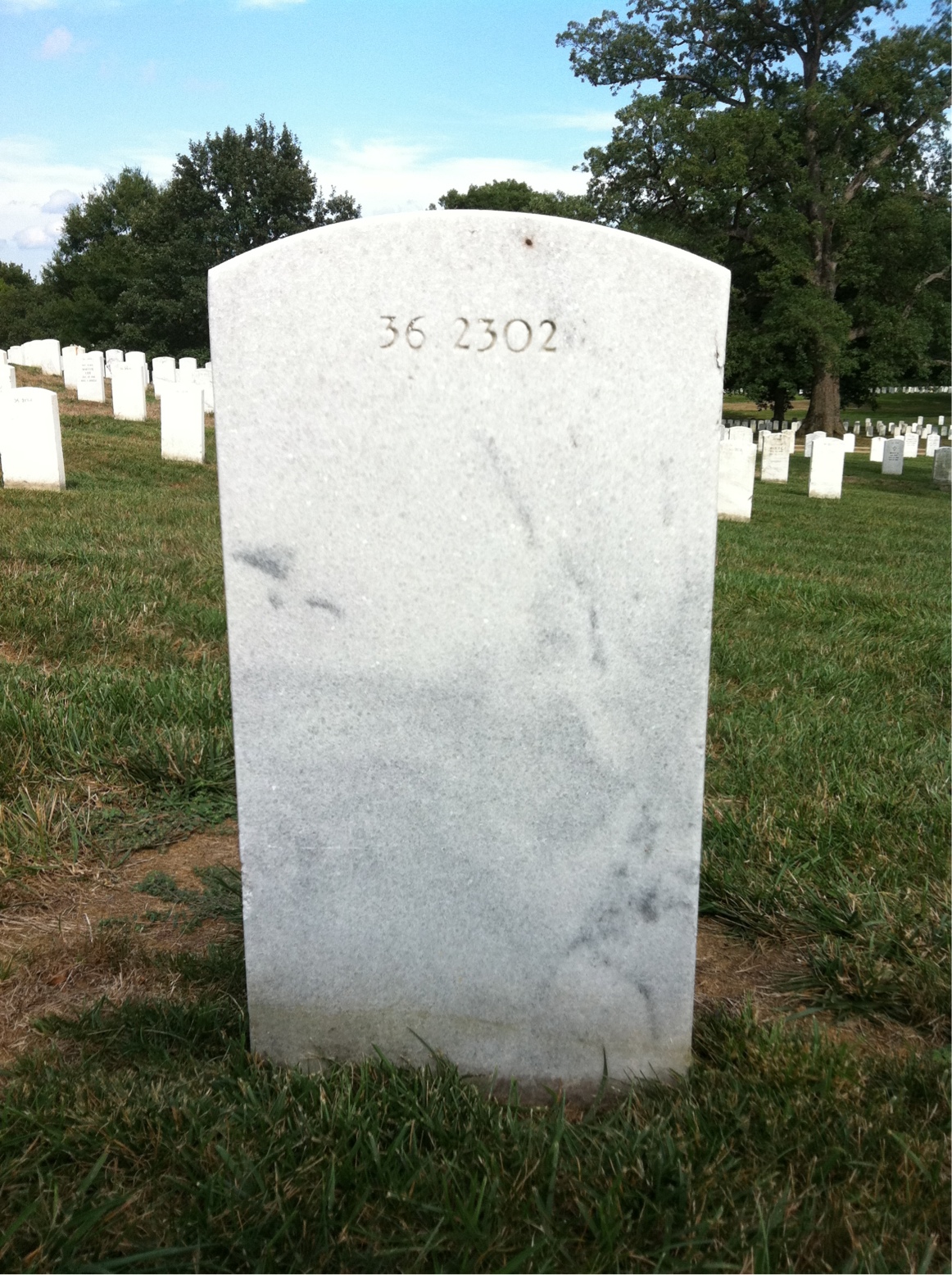 Back of headstone — Josephine Myrtle