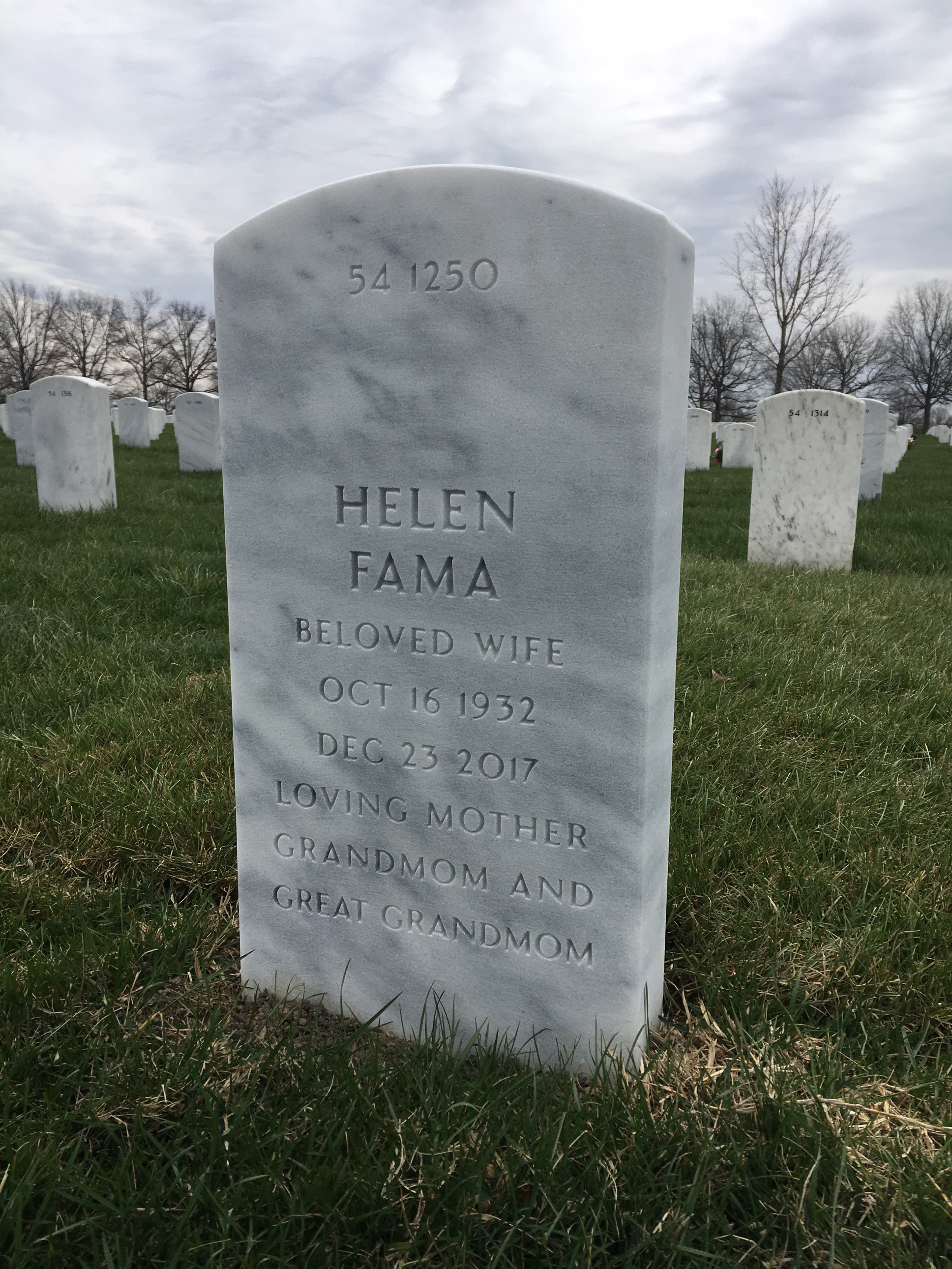 Back of headstone — William Lagarde