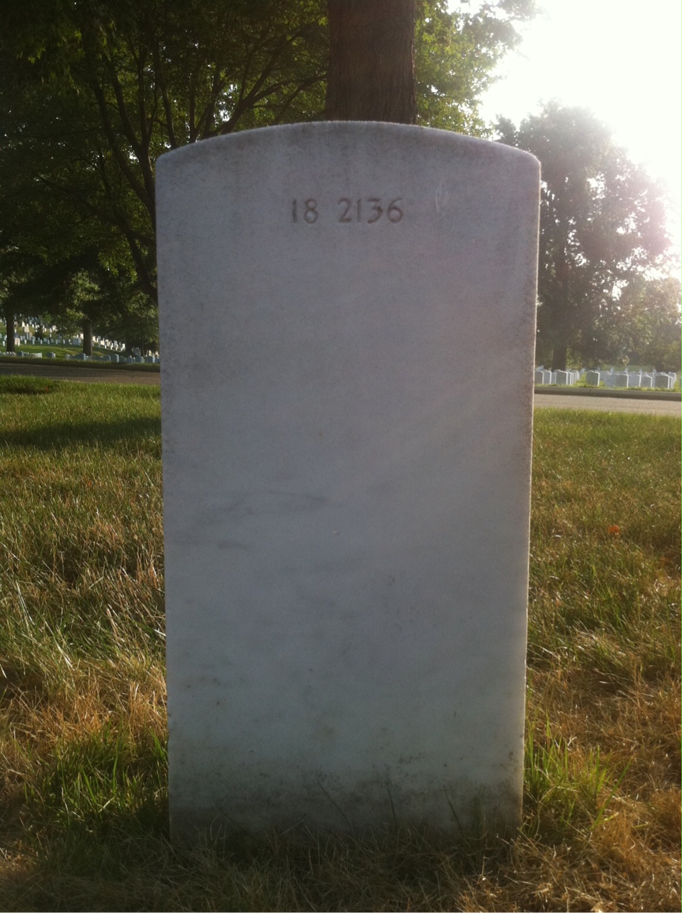 Back of headstone — Jerome Bierce