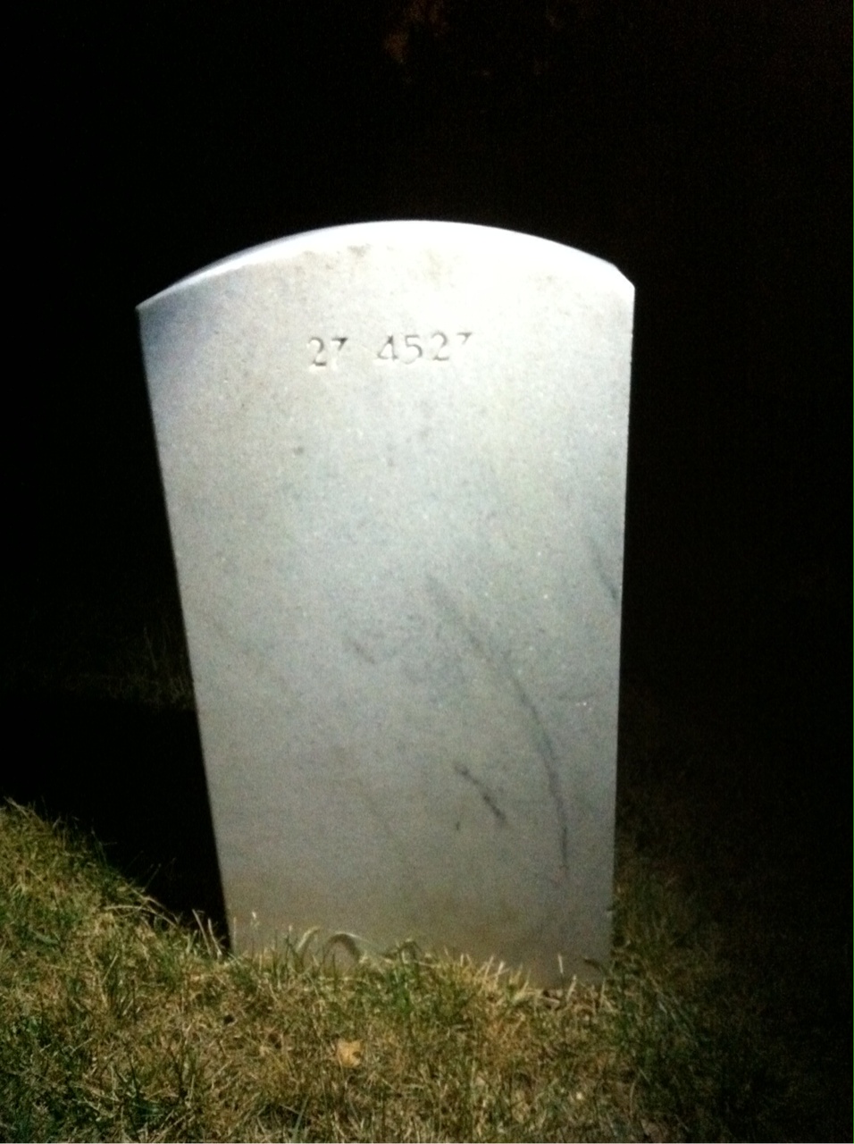 Back of headstone — (Child) Ashton