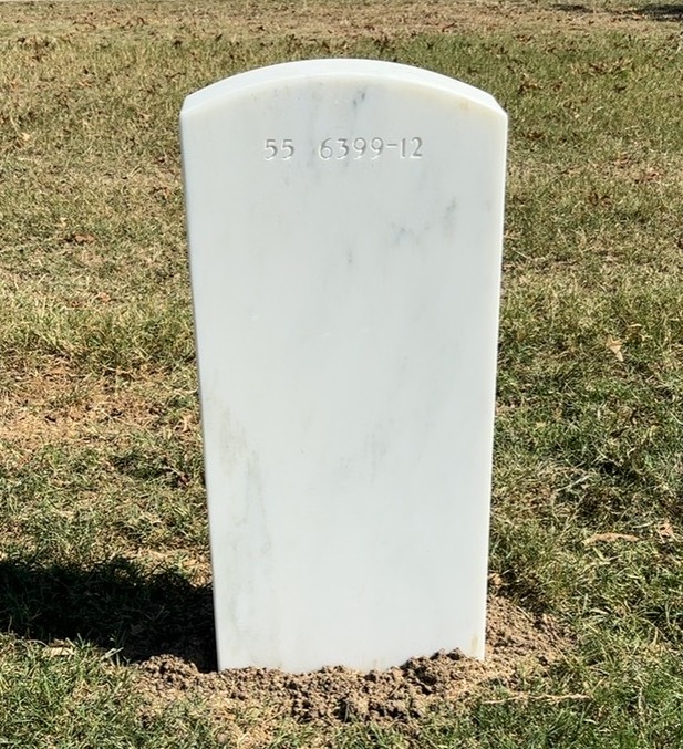 Back of headstone — Frederick Johnhood Ryan