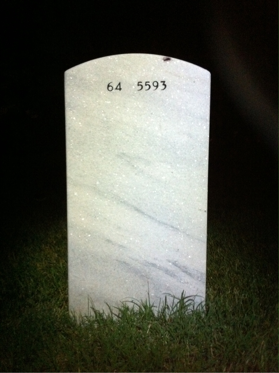 Back of headstone — Walter Durr