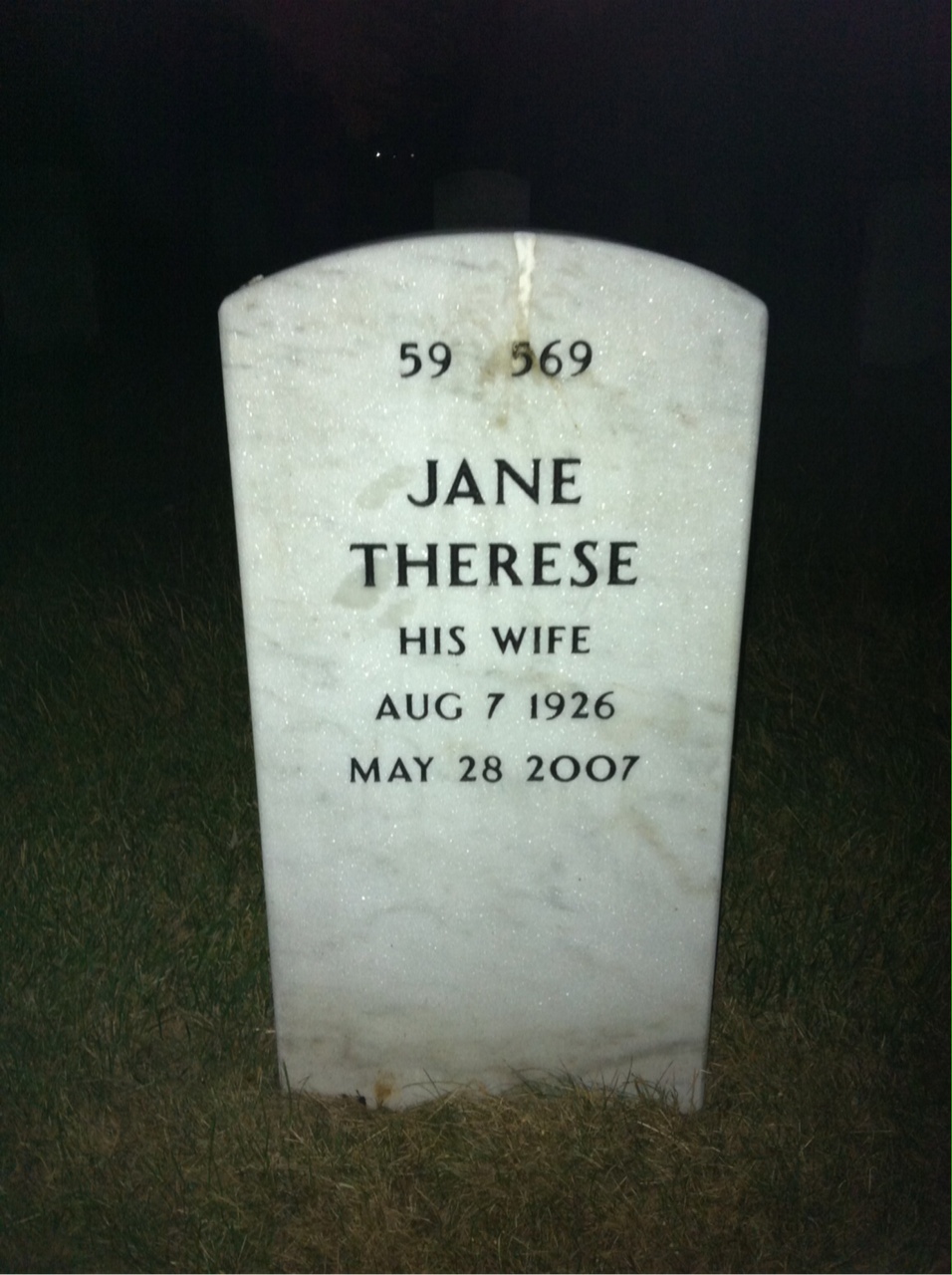 Back of headstone — Robert Salzer
