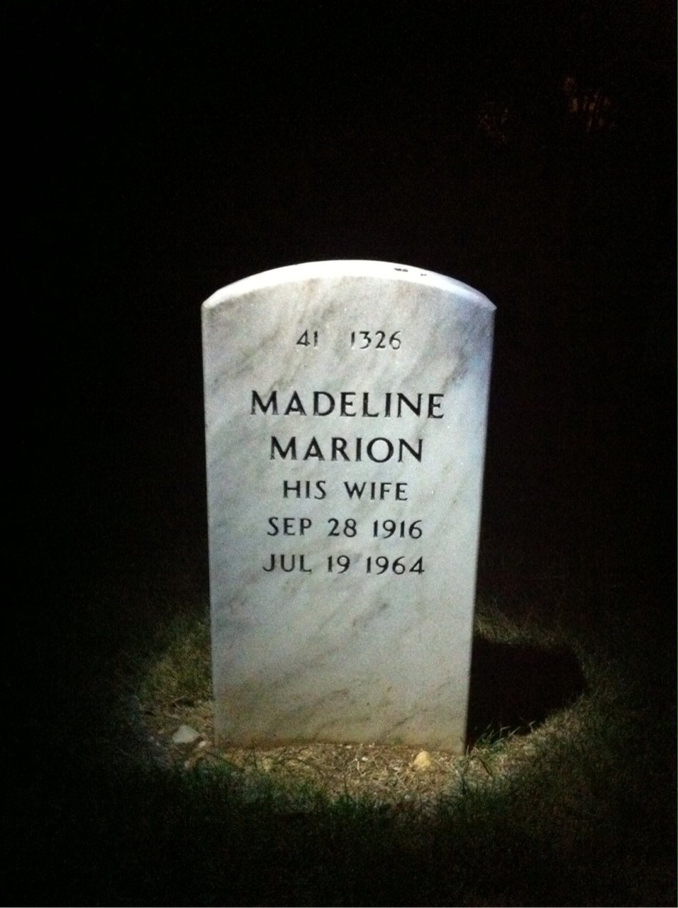 Back of headstone — John Parauka