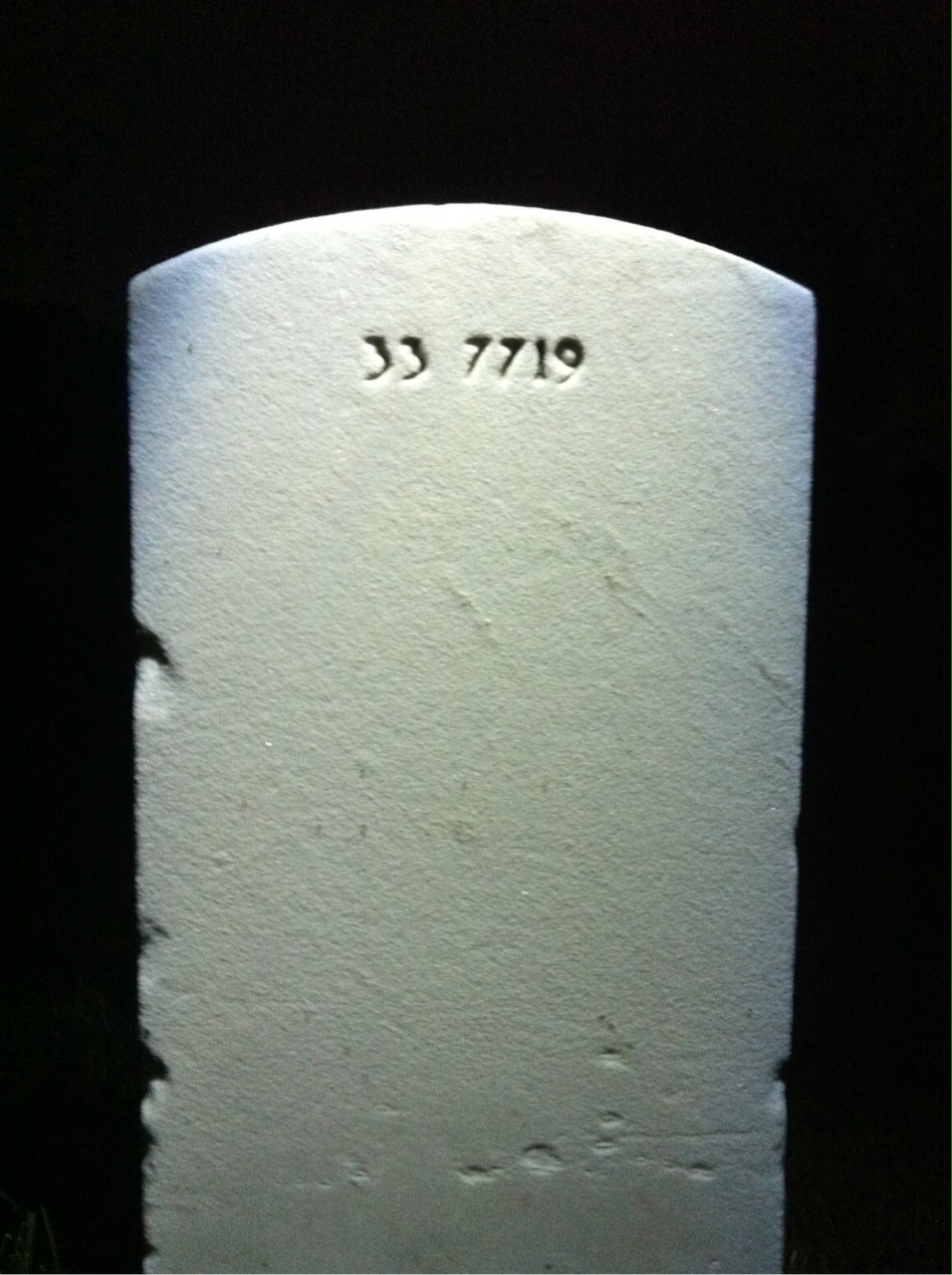 Back of headstone — Effie Moore
