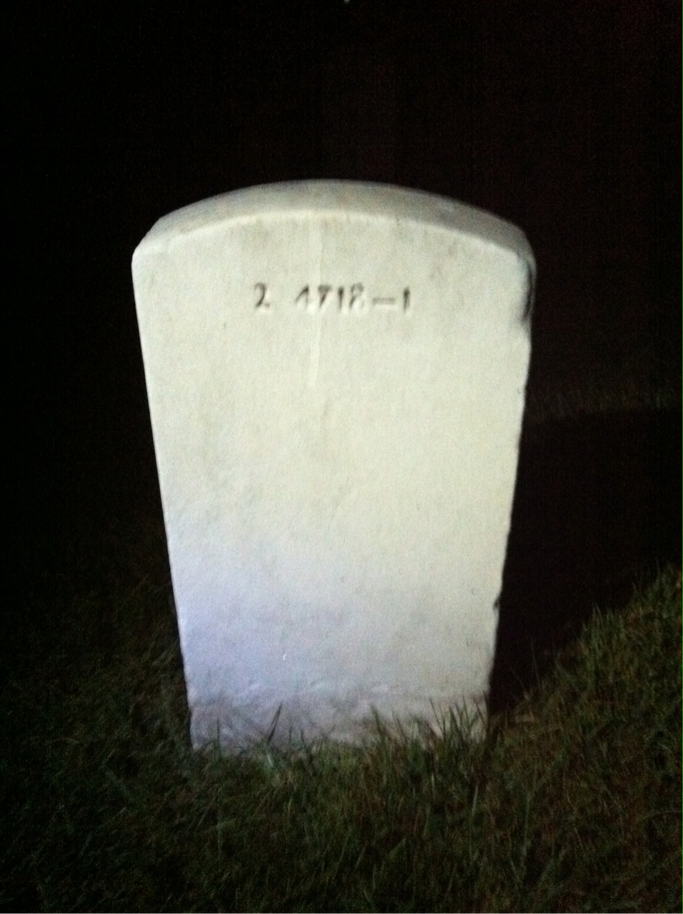 Back of headstone — Mardel Mitchell