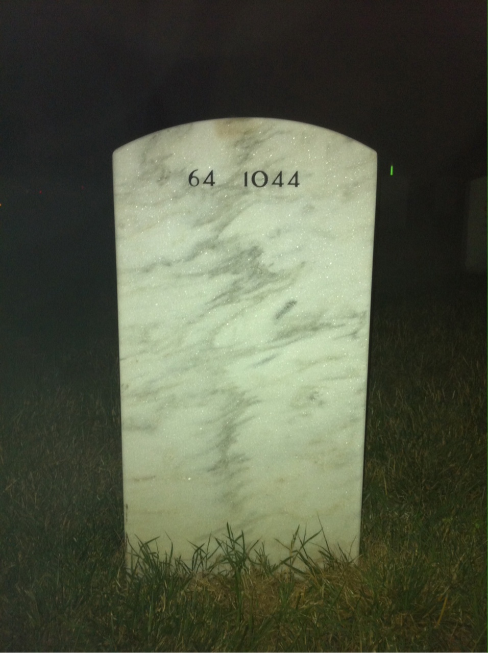 Back of headstone — Donald Baumer