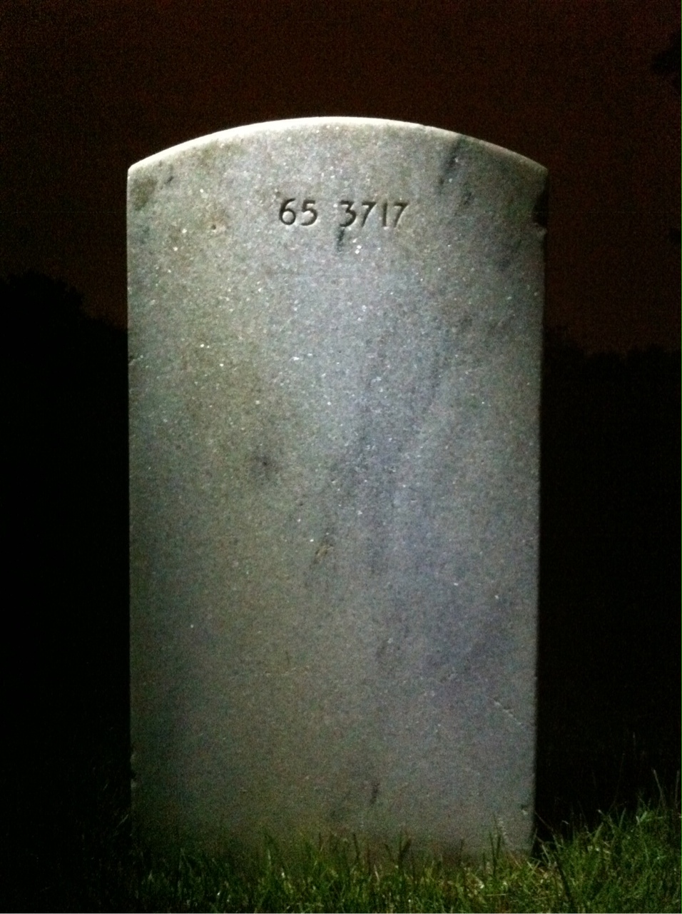 Back of headstone — Alan Arrowsmith