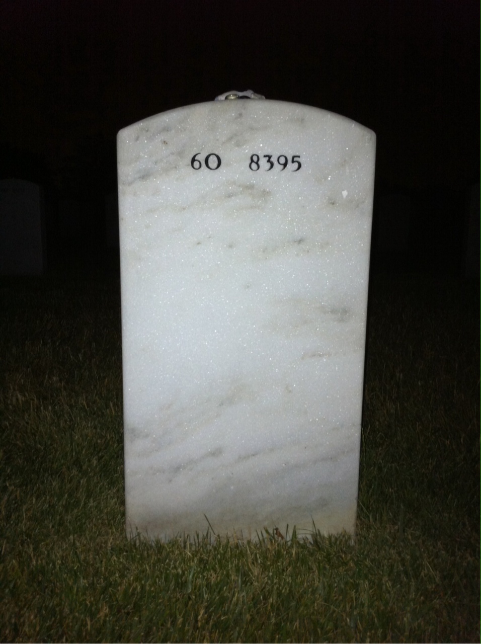 Back of headstone — Lonnie Allen