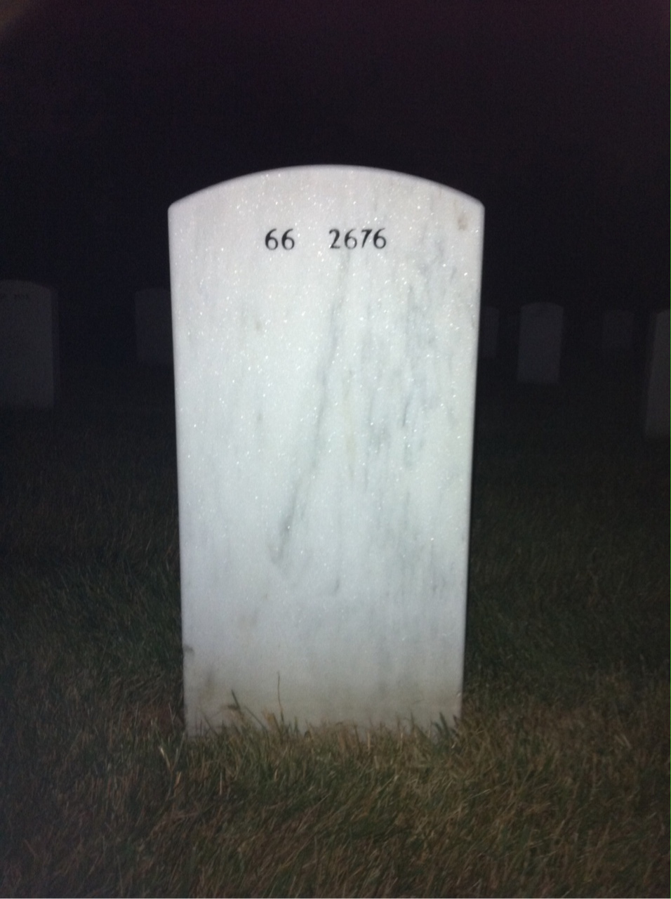 Back of headstone — Warwick Moore