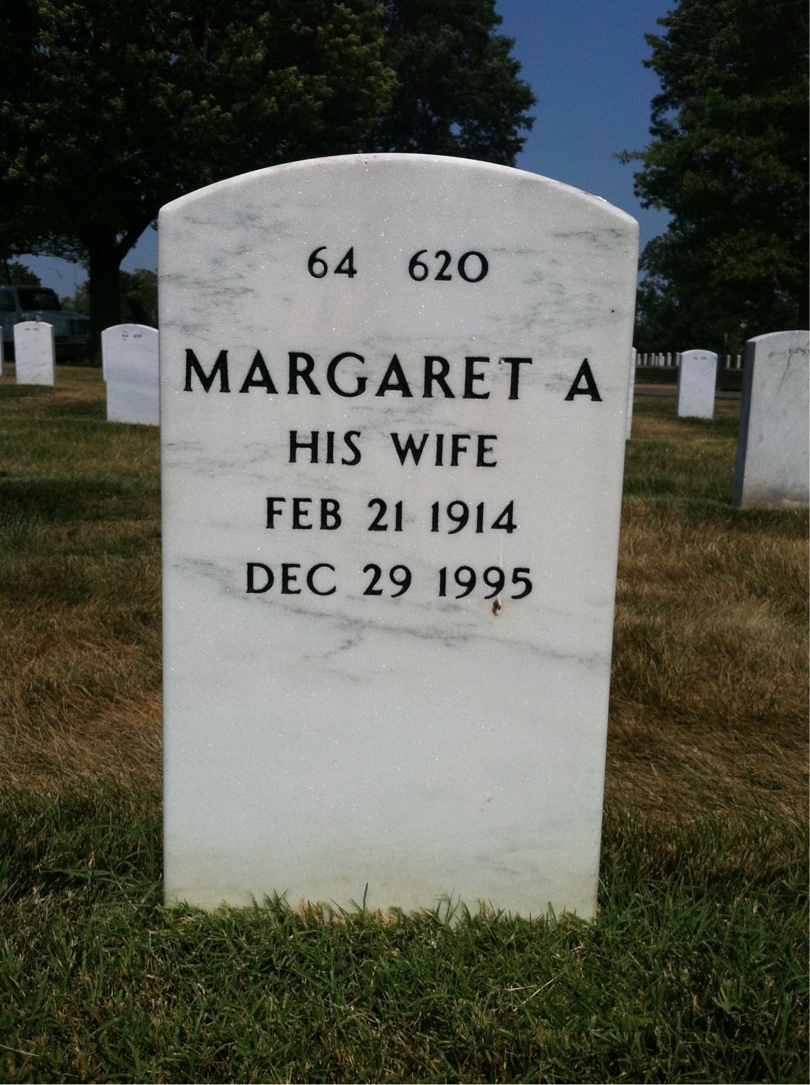 Back of headstone — Edward La Rue