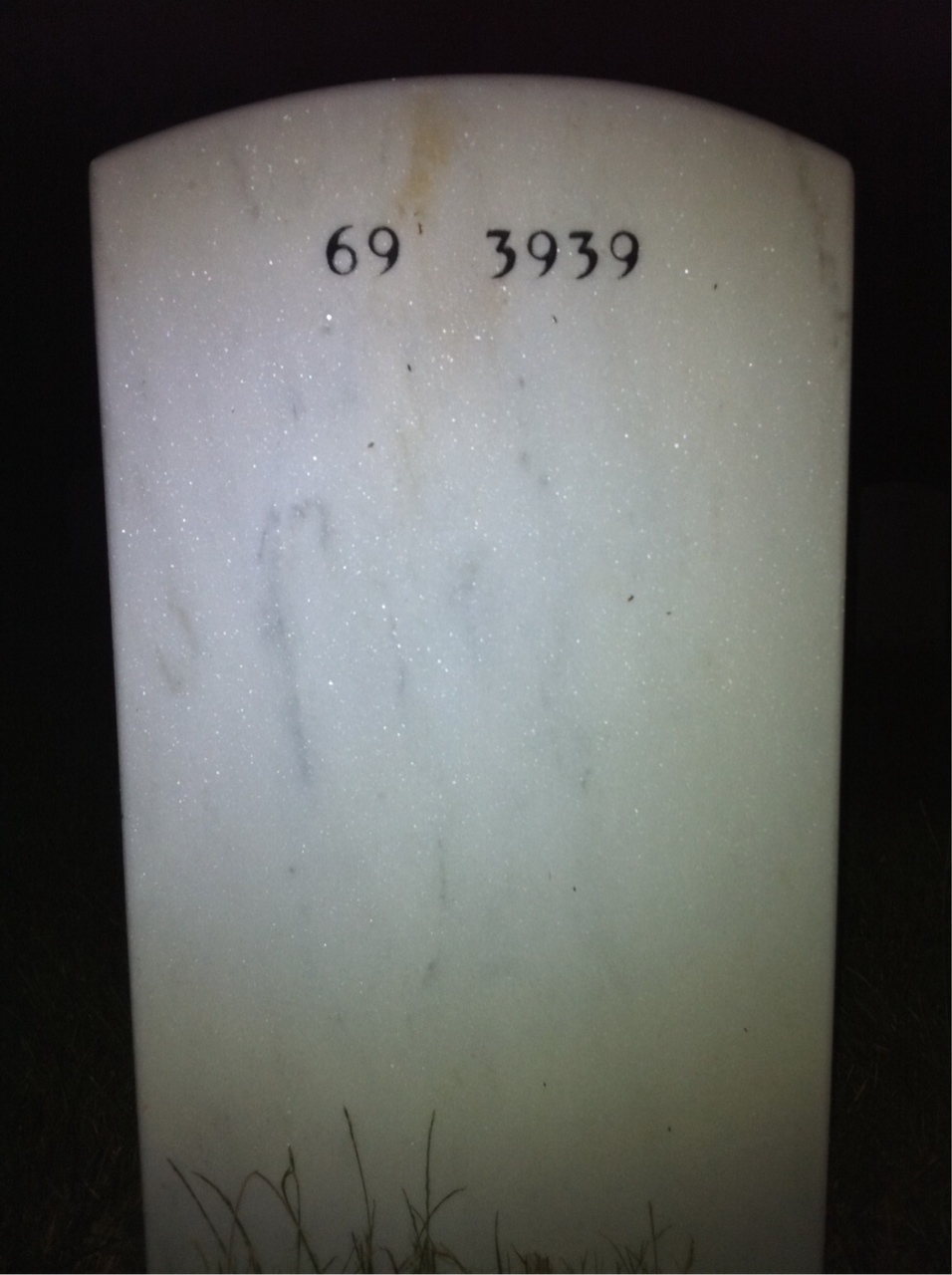 Back of headstone — Joseph Leclaire
