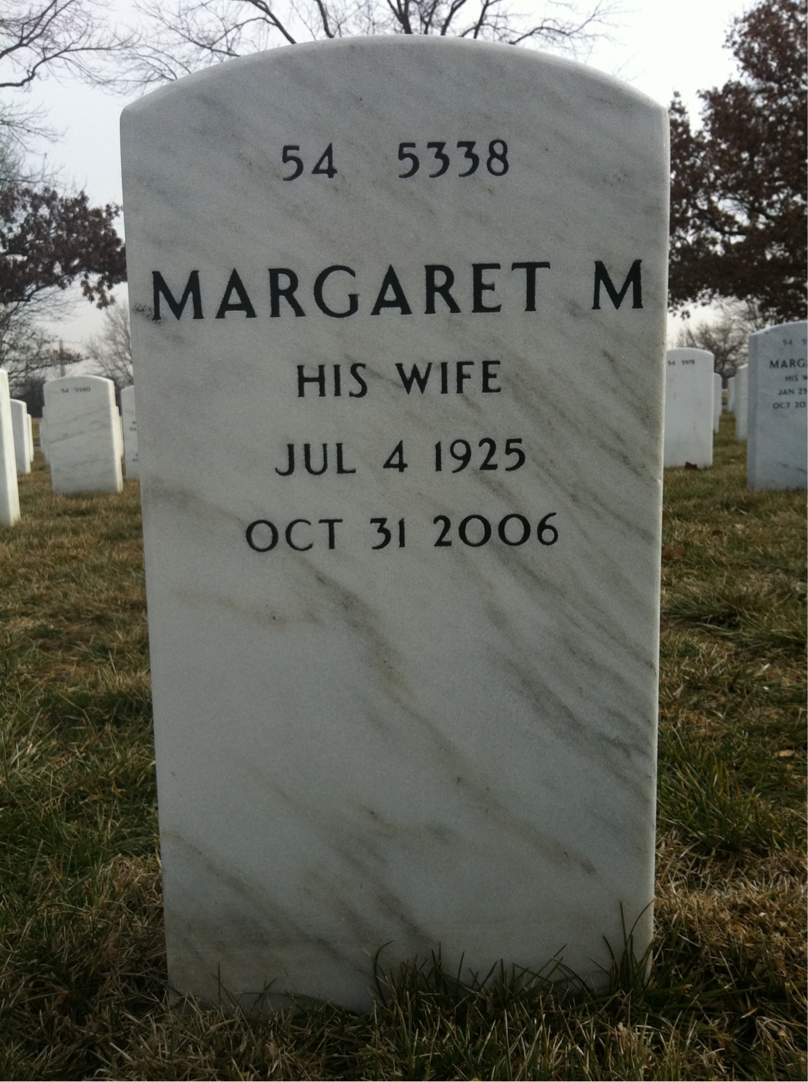 Back of headstone — Lyle Mccabe
