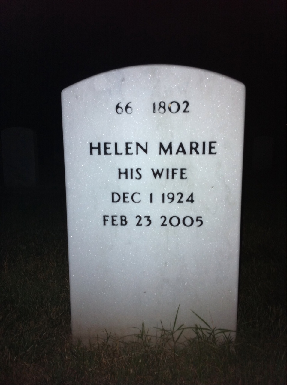 Back of headstone — Robert Morningstar