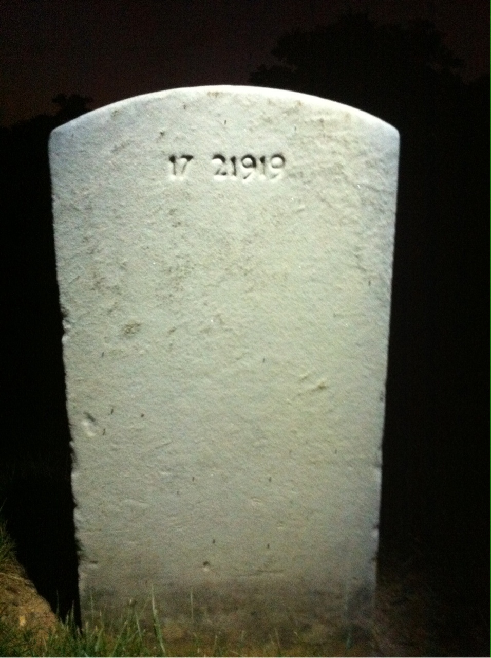 Back of headstone — Annie Bentsen
