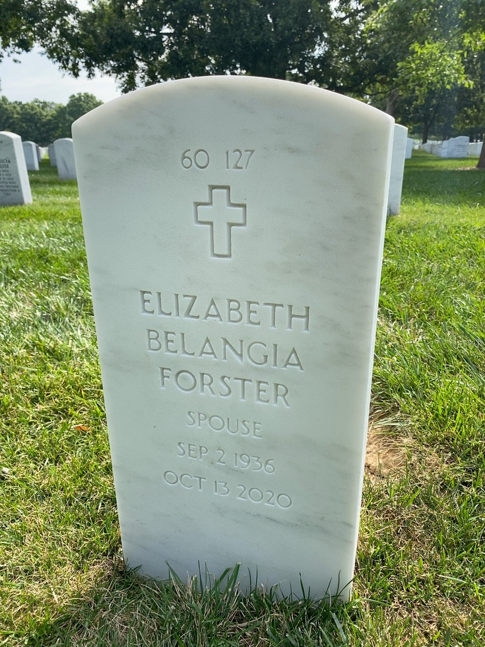 Back of headstone — Johann Forster