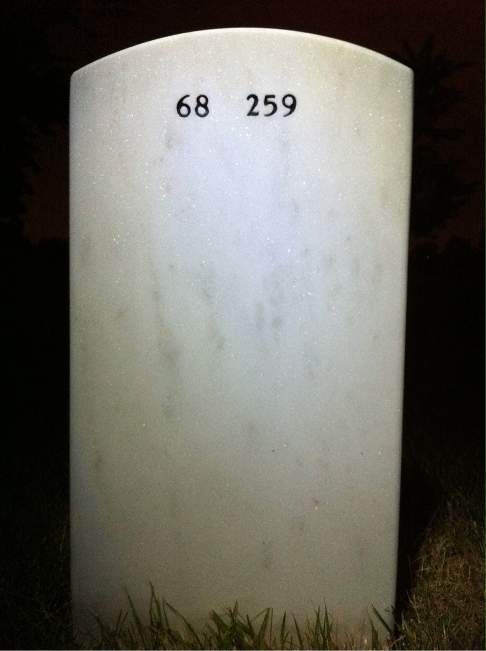 Back of headstone — Michael Shekitka