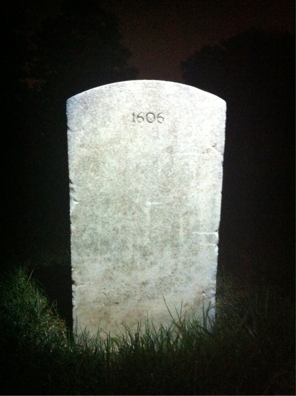 Back of headstone — John Bronson