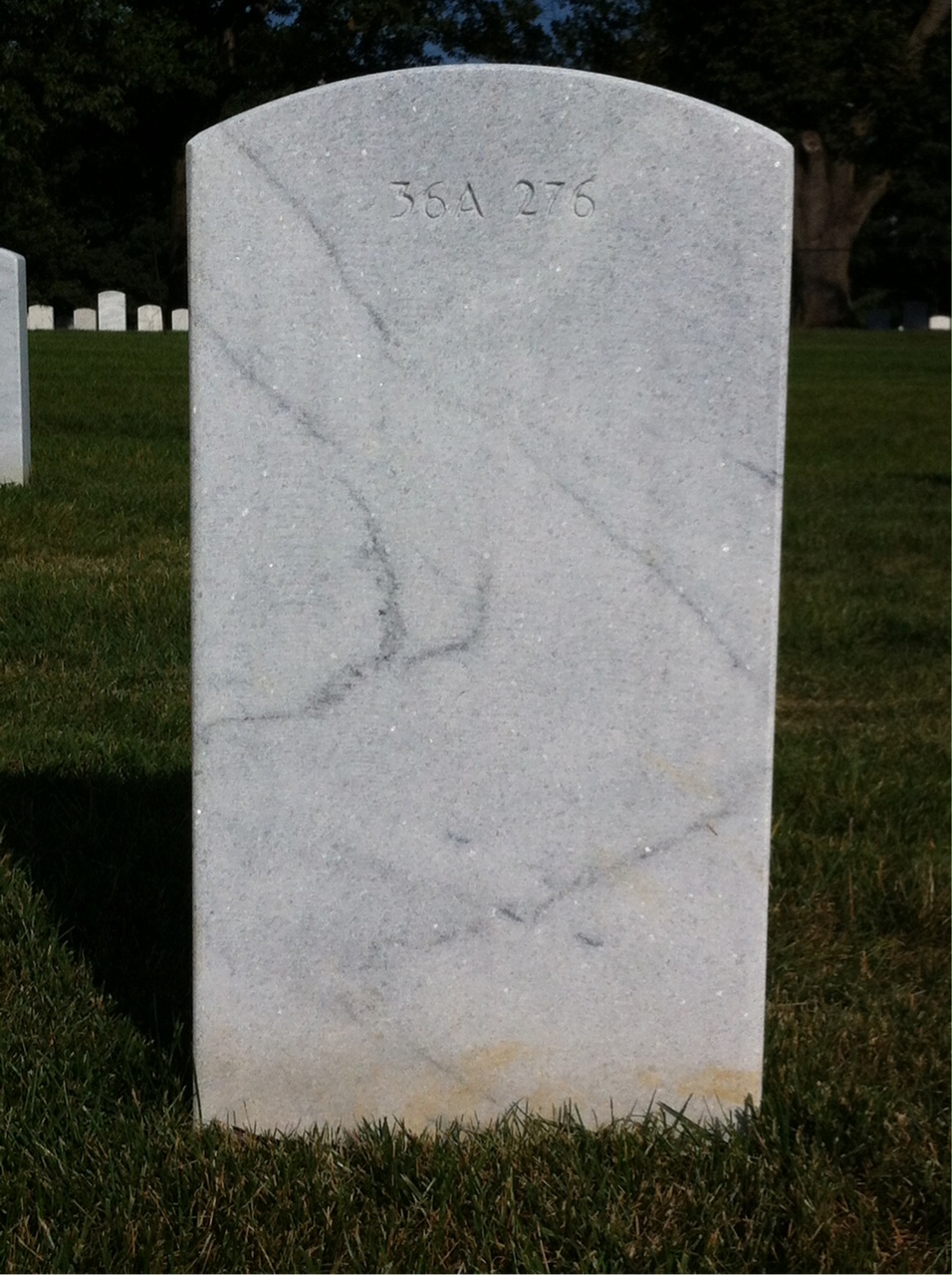 Back of headstone — James Monaghan