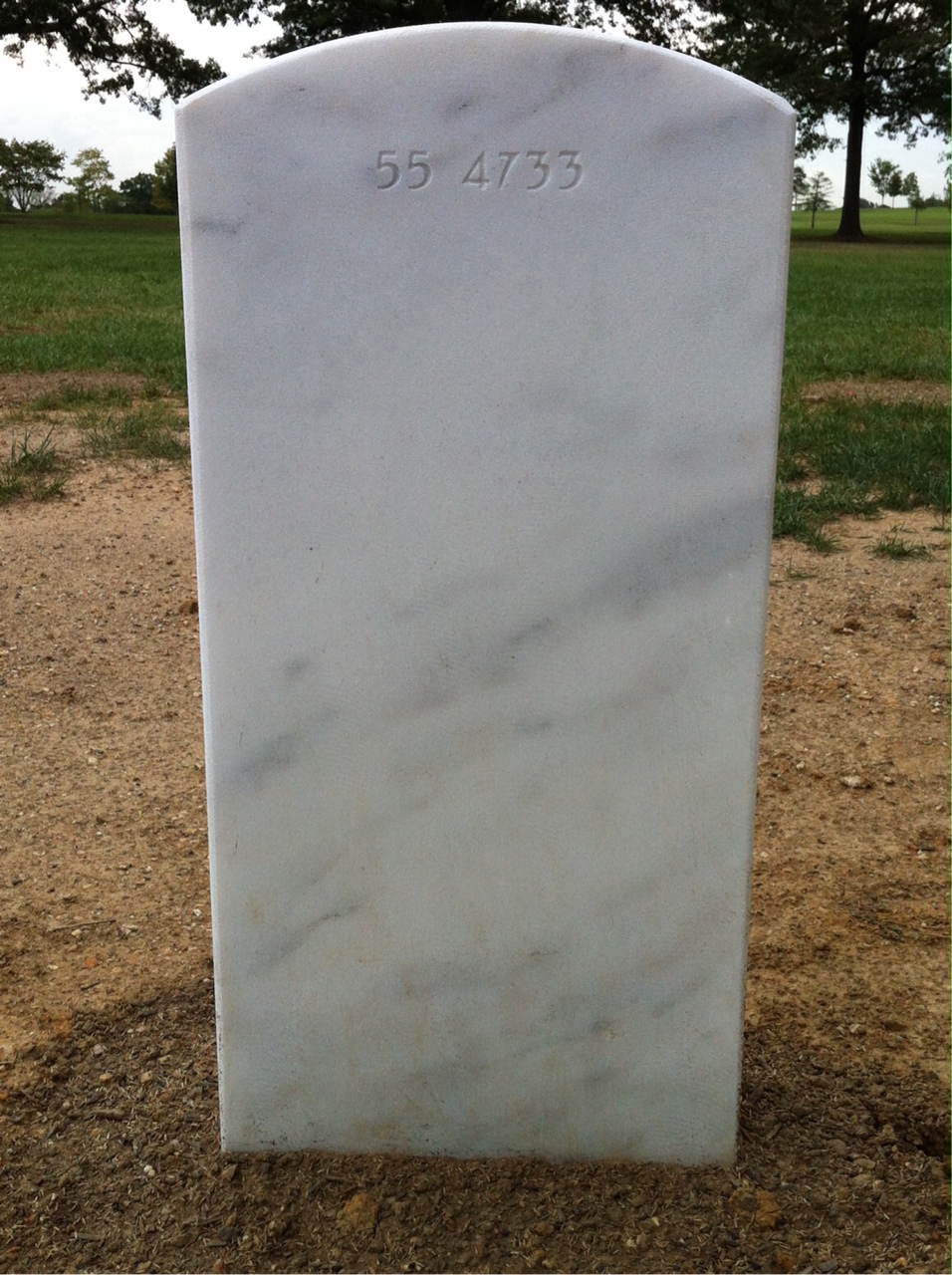 Back of headstone — John Amann