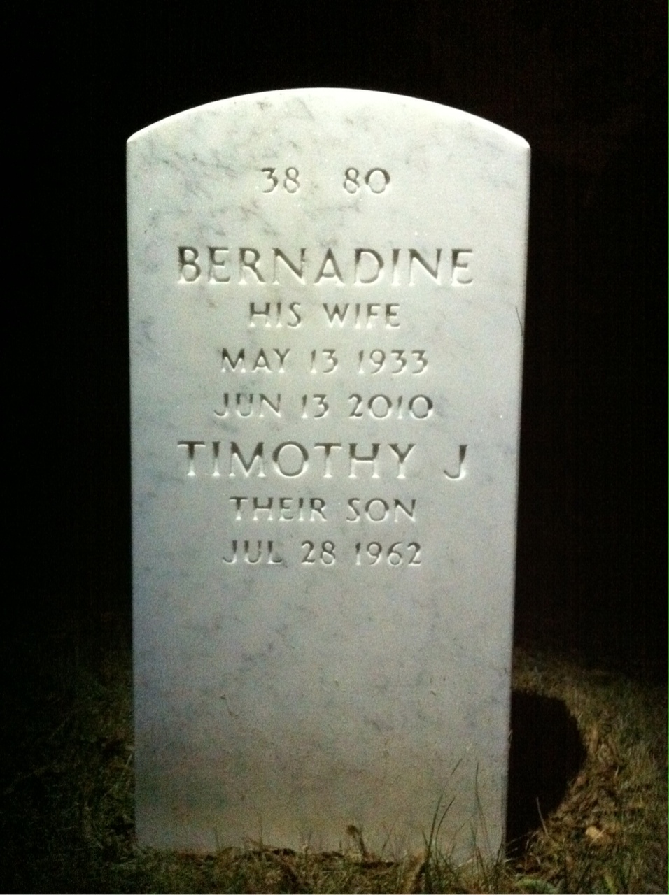 Back of headstone — Joseph Demnicki