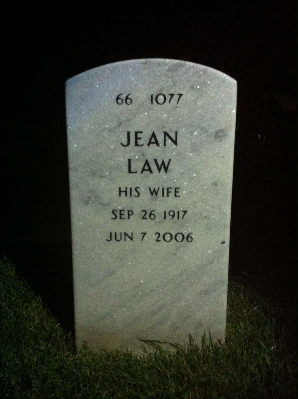 Back of headstone — Robert Hughes