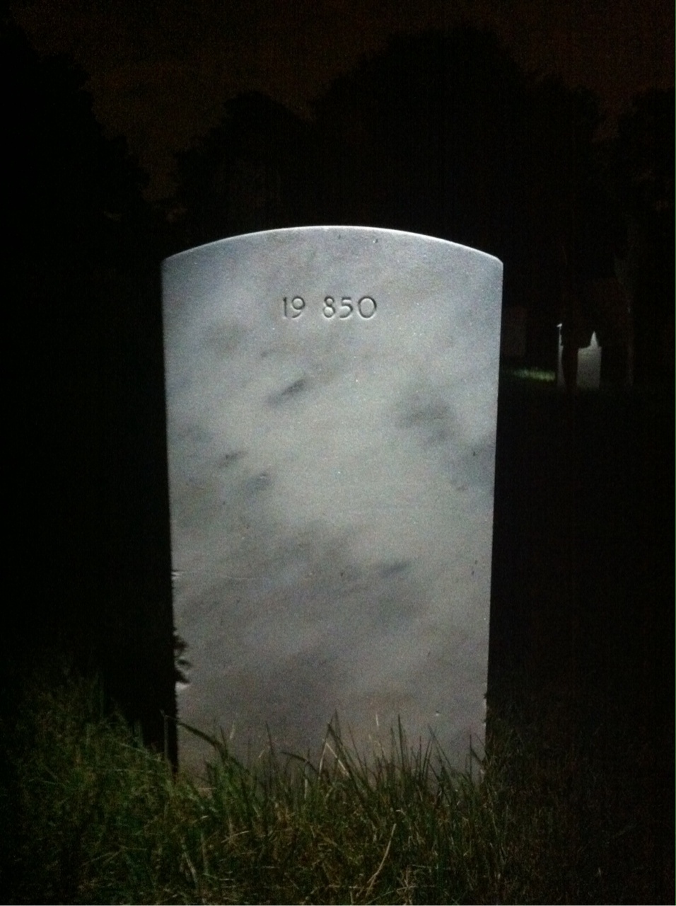 Back of headstone — Robert Moore