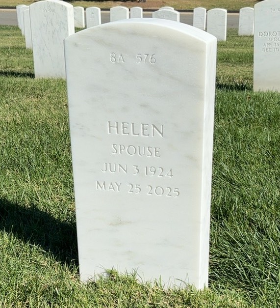 Back of headstone — William Backof
