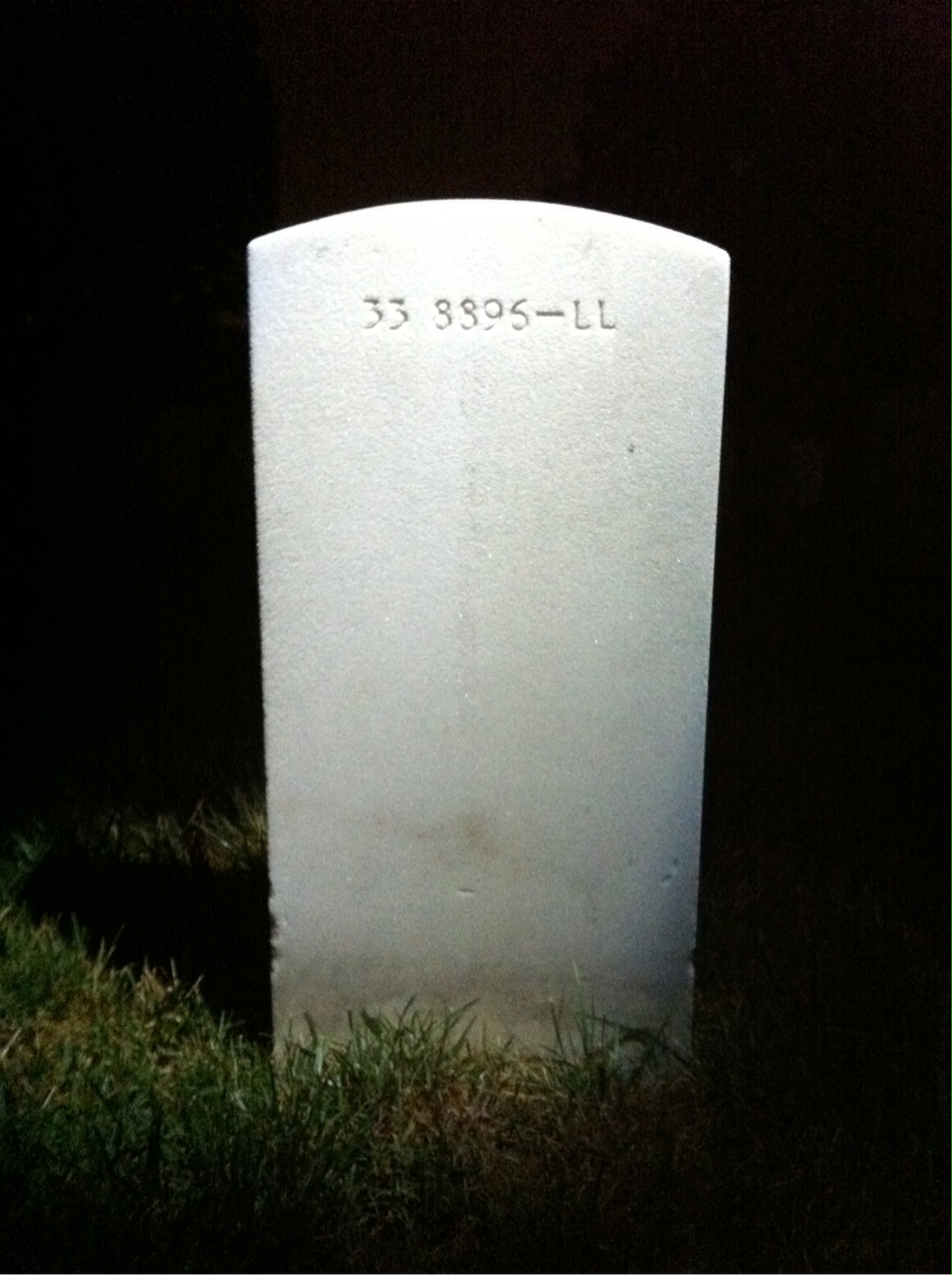 Back of headstone — Michael Melville